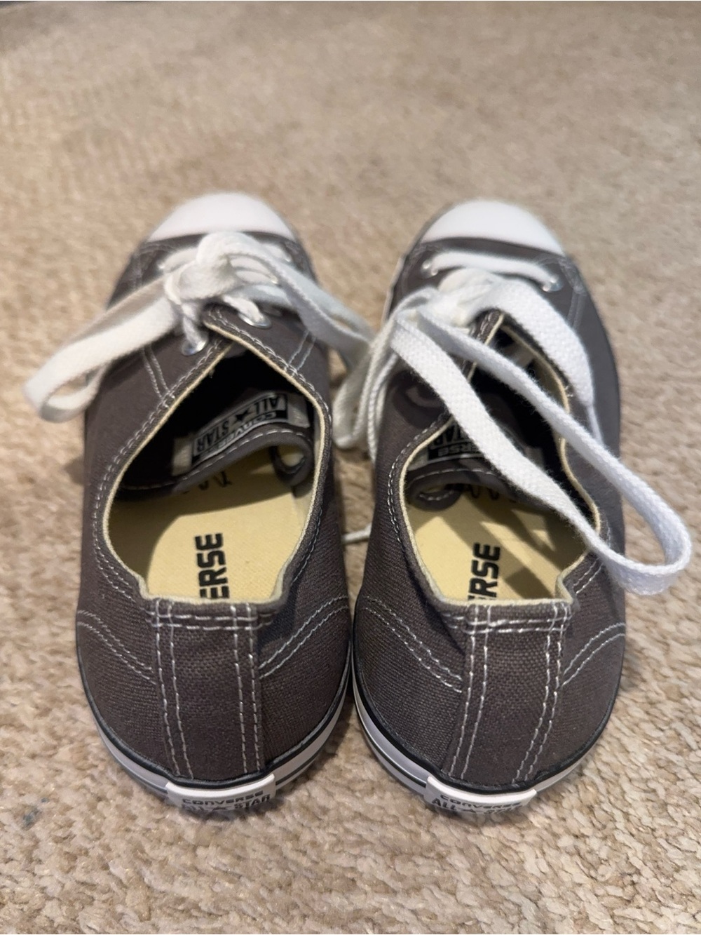 Converse Classic Low-Top Canvas Sneakers in Charcoal Gray - Picture 4 of 4
